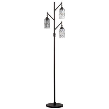 Lewis Tiffany-Style 71" Multi-Light LED Floor Lamp - JONATHAN Y